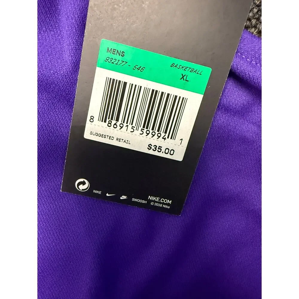 Nike Men's Purple Dri-FIT National Basketball Jersey Tank Top Size XL NWT